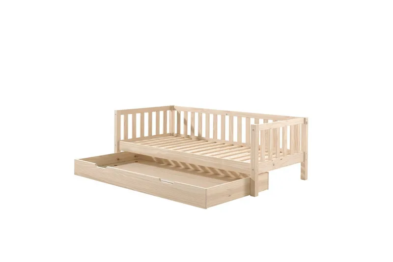 Säng Fritz med 1 Låda Naturlig - Naturlig - Möbler - Barnmöbler - Barnsäng & juniorsäng - Barnsäng med förvaring