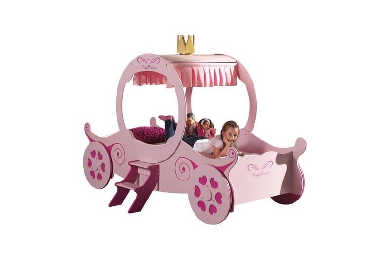 Säng Kungliga Prinsessan Kate Rosa 90x200 cm Med madrass - Med madrass - Möbler - Barnmöbler - Barnsäng & juniorsäng