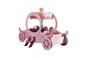 Säng Kungliga Prinsessan Kate Rosa 90x200 cm Med madrass - Med madrass - Möbler - Barnmöbler - Barnsäng & juniorsäng