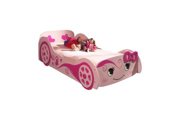 Säng Love Car Rosa 90x200 cm Med madrass - Med madrass - Möbler - Barnmöbler - Barnsäng & juniorsäng
