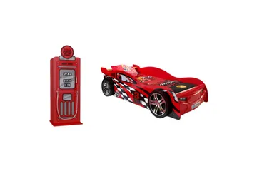 Säng med garderob Vipack Night Speeder Red Vipack Red - Möbler - Barnmöbler - Barnsäng & juniorsäng