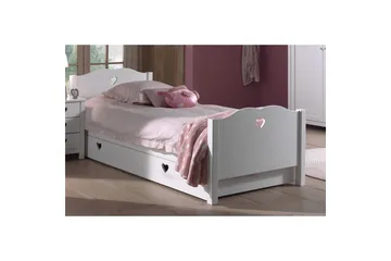 Säng med låda Amori 90 x 200 cm White - Möbler - Barnmöbler - Barnsäng & juniorsäng - Barnsäng med förvaring