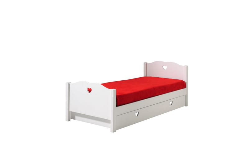 Säng med låda Amori 90 x 200 cm White - Möbler - Barnmöbler - Barnsäng & juniorsäng