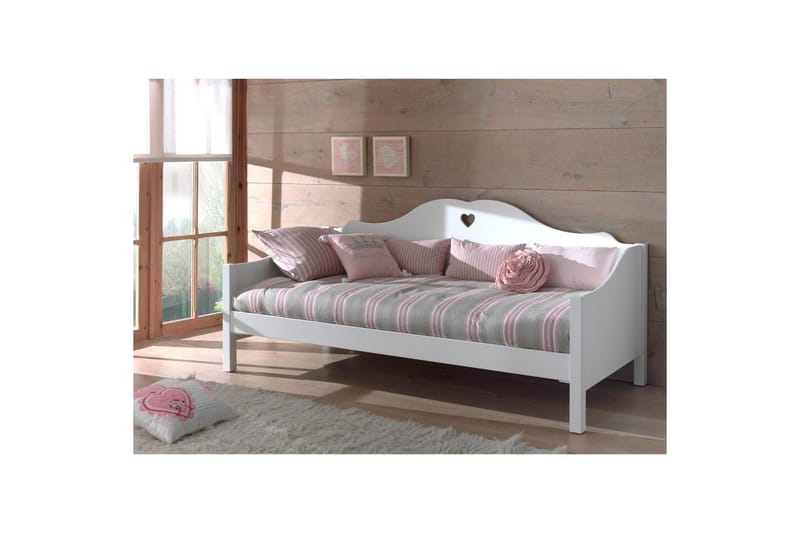 Säng med ribbotten låda Amori Vit - Möbler - Barnmöbler - Barnsäng & juniorsäng - Barnsäng med förvaring