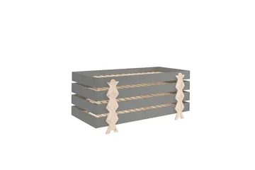 Säng Modulo med smilisfötter Grå, 4 - Grå, 4 - Möbler - Barnmöbler - Barnsäng & juniorsäng