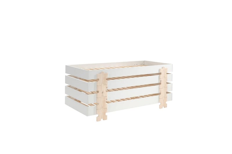 Säng Modulo med pusselbitarfötter Vit, 4, Vit, 4