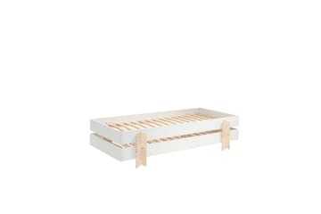 Säng Modulo med pilarfötter Vit, 4 - Vit, 4 - Möbler - Barnmöbler - Barnsäng & juniorsäng