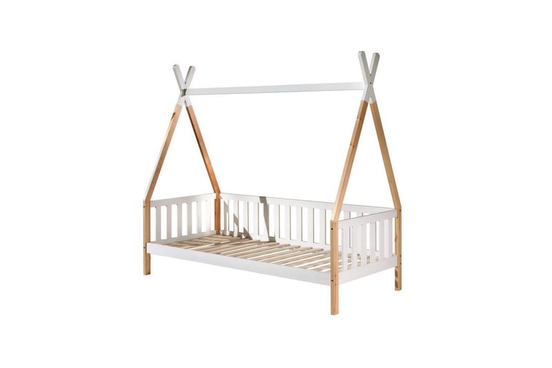 Säng Tipi 90x200 cm Med staket, Med staket