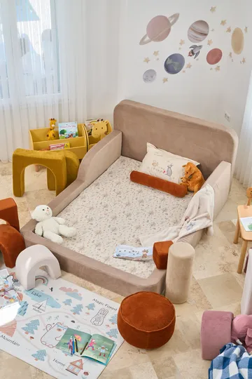 Selnor Barnsäng 115x90x210 cm - Beige - Möbler - Barnmöbler - Barnsäng & juniorsäng