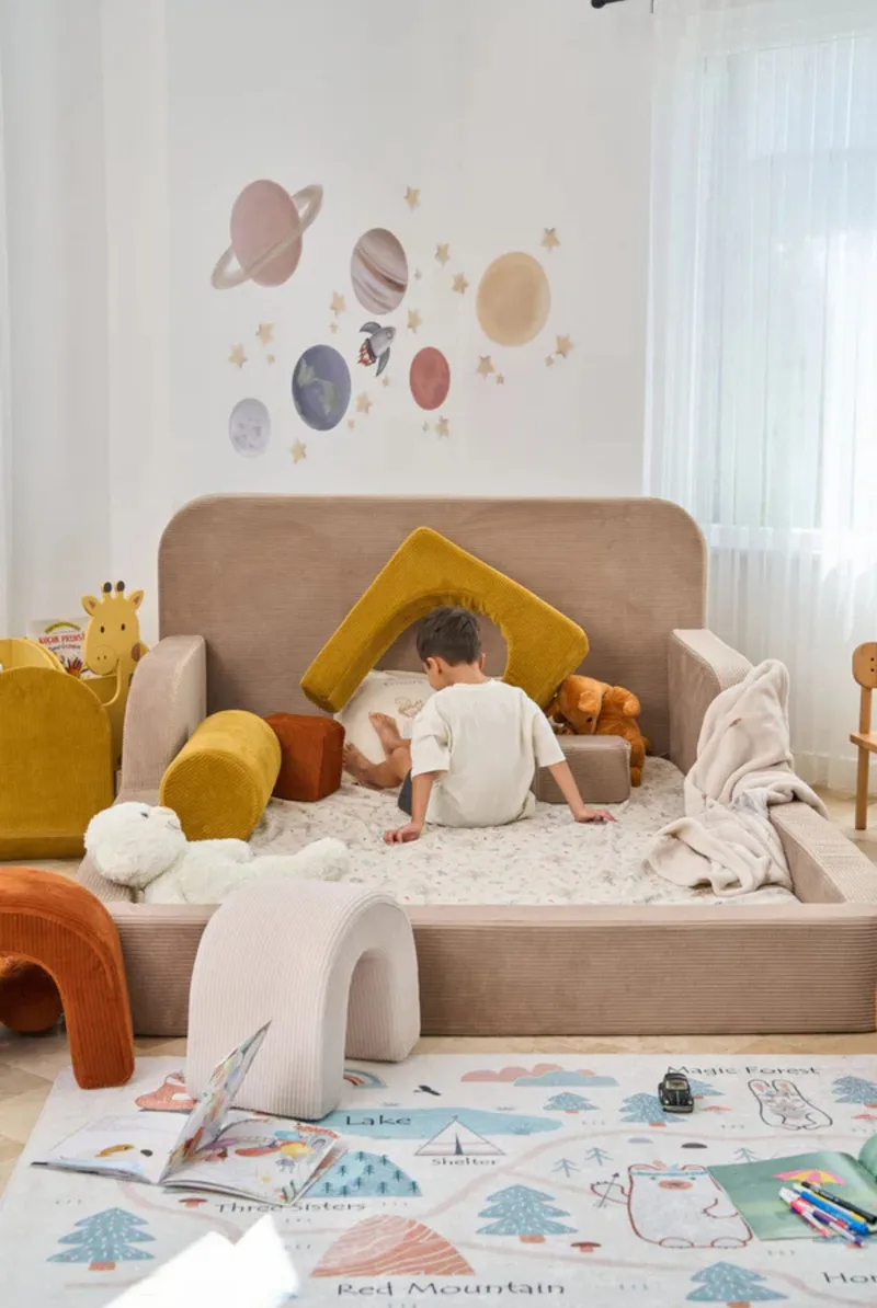 Selnor Barnsäng 115x90x210 cm - Beige - Möbler - Barnmöbler - Barnsäng & juniorsäng