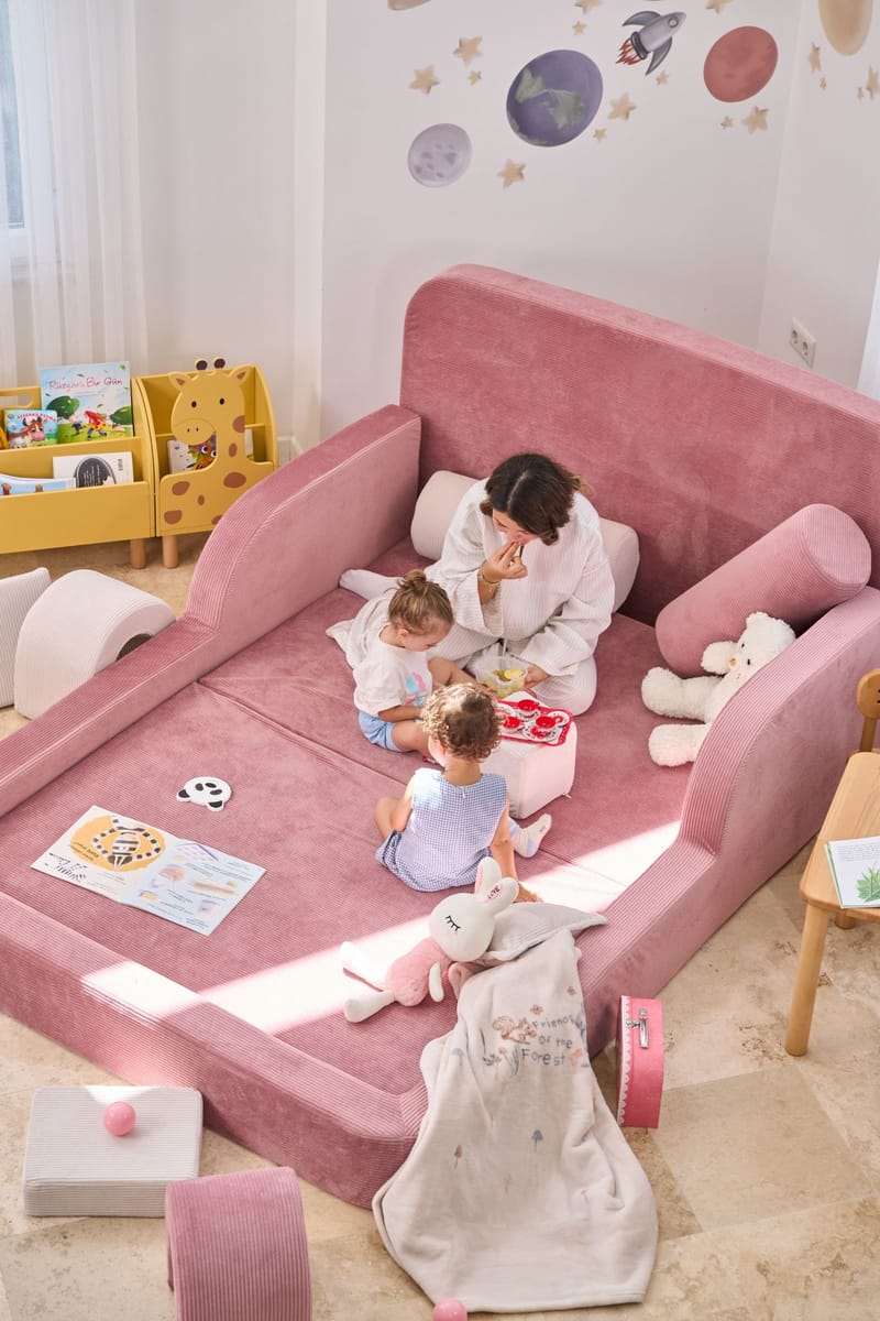 Selnor Barnsäng 115x90x210 cm - Rosa - Möbler - Barnmöbler - Barnsäng & juniorsäng