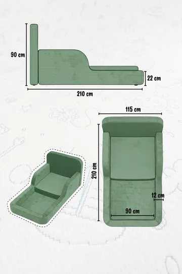 Selnor Barnsäng 90x90x210 cm - Senapsgul - Möbler - Barnmöbler - Barnsäng & juniorsäng