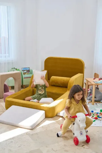 Selnor Barnsäng 90x90x210 cm - Senapsgul - Möbler - Barnmöbler - Barnsäng & juniorsäng