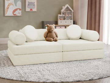Tharosin 2-sits Barnsoffa - benvit - Möbler - Barnmöbler - Barnsoffa