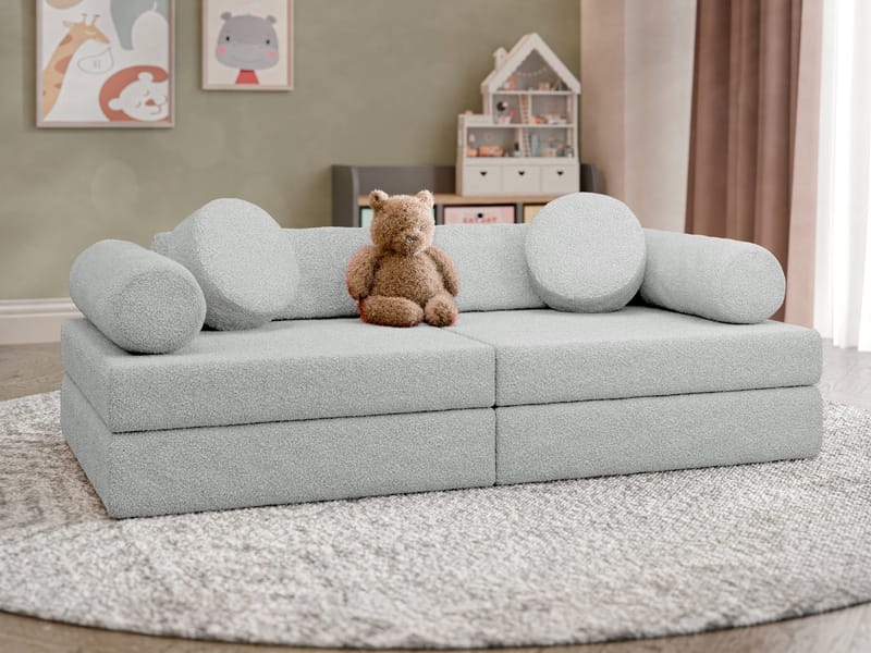 Tharosin 2-sits Barnsoffa - ljusgrå - Möbler - Barnmöbler - Barnsoffa