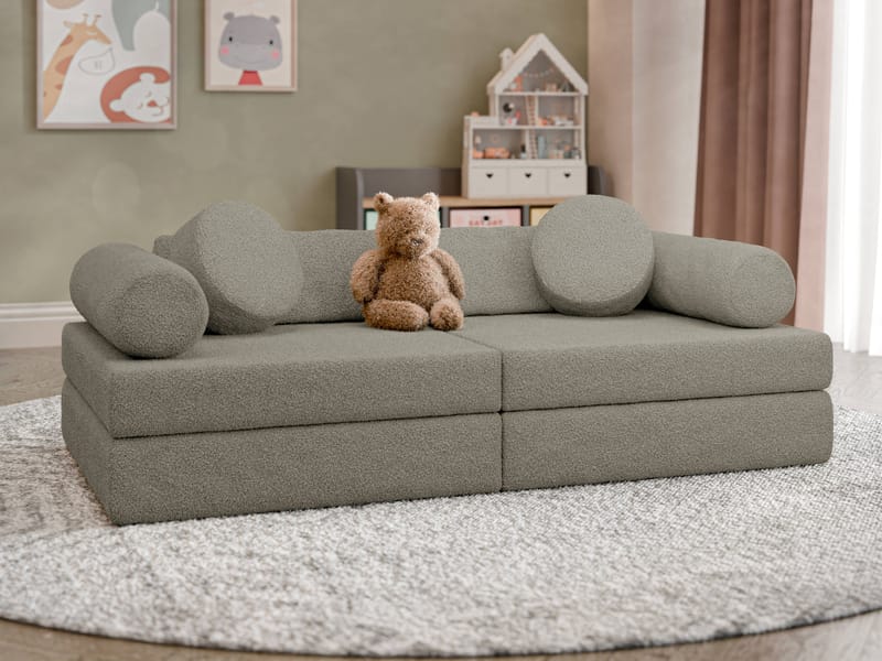 Tharosin 2-sits Barnsoffa - varmgrå - Möbler - Barnmöbler - Barnsoffa