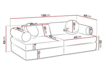 Tharosin Barnsoffa - Grå - Möbler - Barnmöbler - Barnsoffa