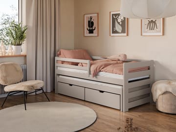 Tynor Juniorsäng 80x200 cm - Beige - Möbler - Barnmöbler - Barnsäng & juniorsäng