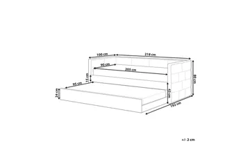 Utdragbar säng Chavonne - Svart - Möbler - Barnmöbler - Barnsäng & juniorsäng