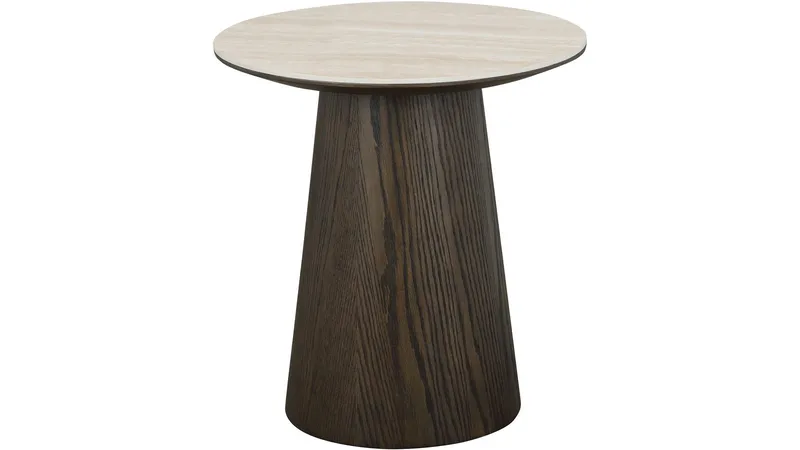 Ödalen Soffbord Rund 48 cm - Travertine look - Möbler - Bord & matgrupp - Soffbord