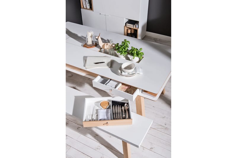4You Låda till bord Vit/Trä/Natur - VOX - Möbler - Bord & matgrupp - Bordstillbehör