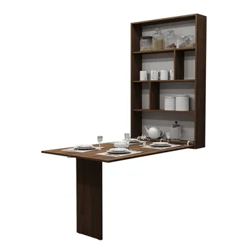 Abi Vägghängt Bord 85x203 cm - Valnöt - Möbler - Bord & matgrupp - Klaffbord & hopfällbart bord