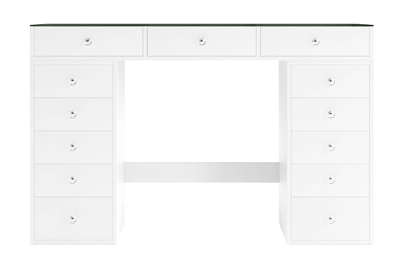 Addison Sminkbord Glas 120 cm - Vit - Möbler - Bord & matgrupp - Sminkbord & toalettbord