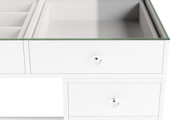 Addison Sminkbord Glas 120 cm - Vit - Möbler - Bord & matgrupp - Sminkbord & toalettbord