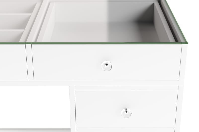 Addison Sminkbord Glas 120 cm - Vit - Möbler - Bord & matgrupp - Sminkbord & toalettbord