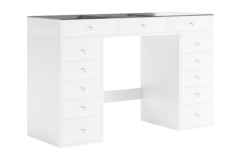 Addison Sminkbord Glas 120 cm - Vit - Möbler - Bord & matgrupp - Sminkbord & toalettbord