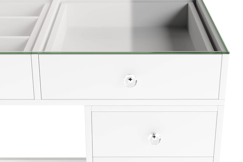 Addison Sminkbord Glas 120 cm - Vit - Möbler - Bord & matgrupp - Sminkbord & toalettbord