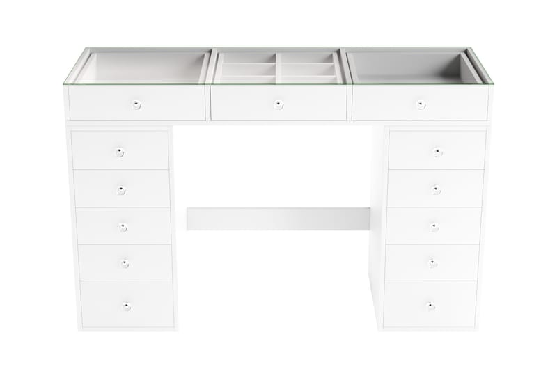 Addison Sminkbord Glas 120 cm - Vit - Möbler - Bord & matgrupp - Sminkbord & toalettbord