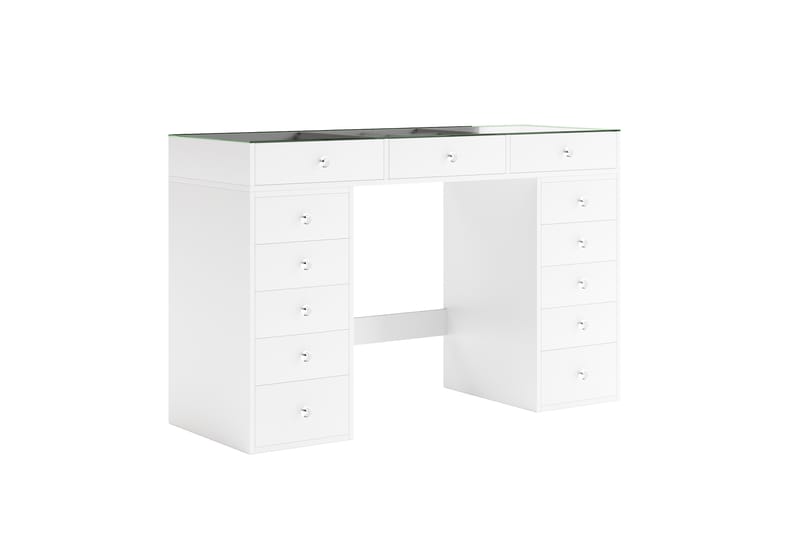Addison Sminkbord Glas 120 cm - Vit - Möbler - Bord & matgrupp - Sminkbord & toalettbord