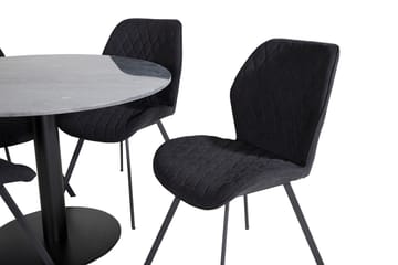 Admira Matbord 106 cm Runt Marmor med 4 Gemma Matstol - Möbler - Bord & matgrupp - Matgrupp