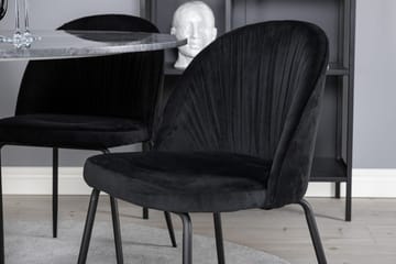 Admira Matbord 106 cm Runt Marmor med 4 Wrinkles Matstol - Möbler - Bord & matgrupp - Matgrupp
