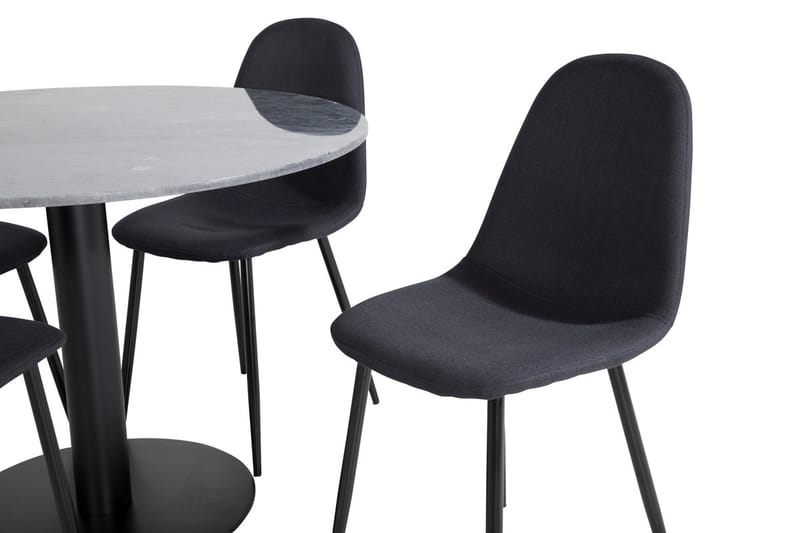 Admira Matbord 106 cm Runt Marmor med 4 Polar Matstol - Möbler - Bord & matgrupp - Matgrupp