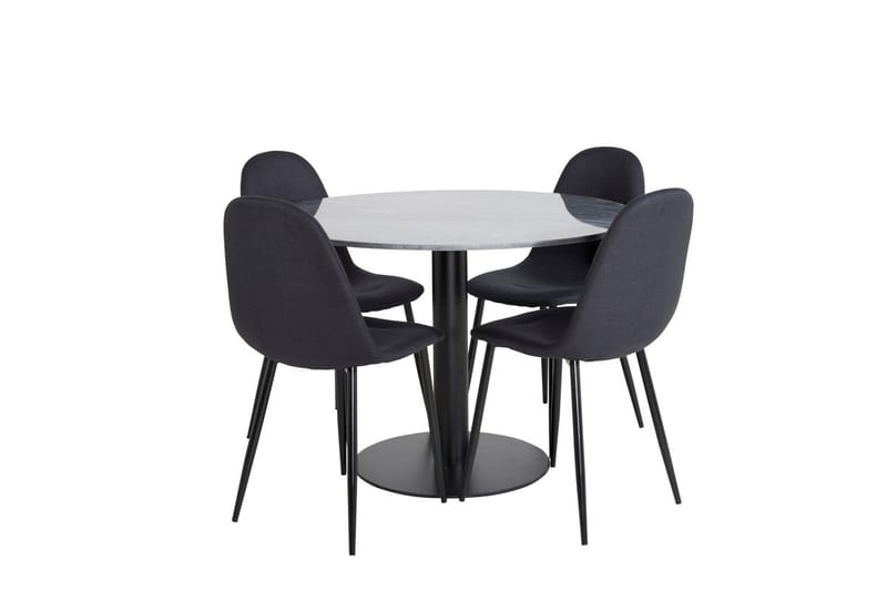 Admira Matbord 106 cm Runt Marmor med 4 Polar Matstol - Möbler - Bord & matgrupp - Matgrupp