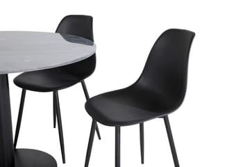Admira Matbord 106 cm Runt Marmor med 4 Polar Matstol - Möbler - Bord & matgrupp - Matgrupp