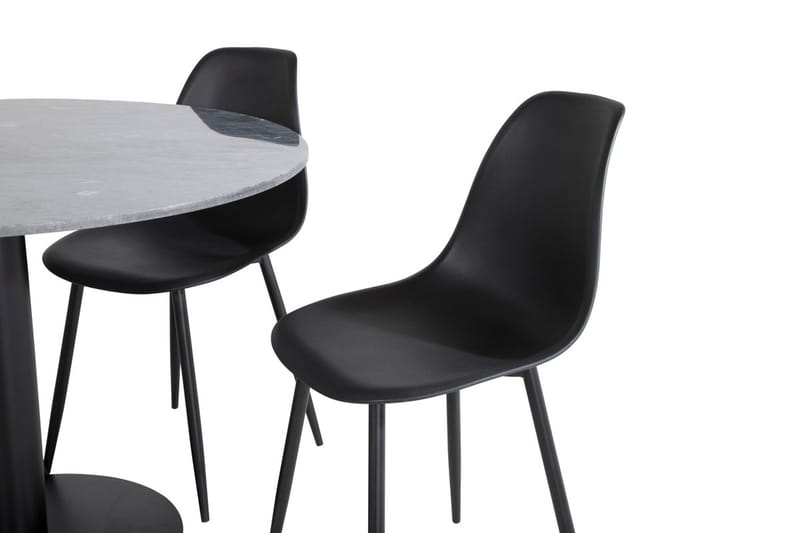 Admira Matbord 106 cm Runt Marmor med 4 Polar Matstol - Möbler - Bord & matgrupp - Matgrupp