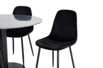Admira Matbord 106 cm Runt Marmor med 4 Polar Matstol - Möbler - Bord & matgrupp - Matgrupp