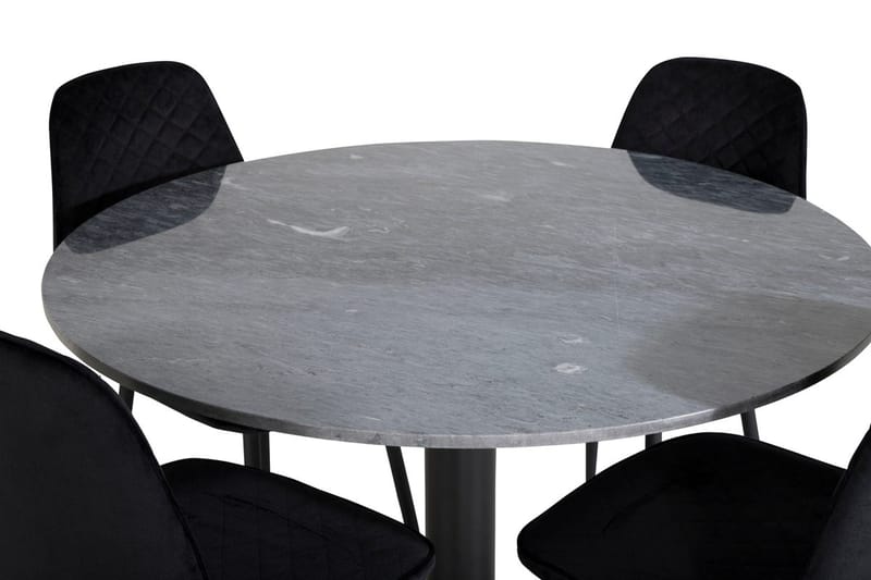 Admira Matbord 106 cm Runt Marmor med 4 Polar Matstol - Möbler - Bord & matgrupp - Matgrupp