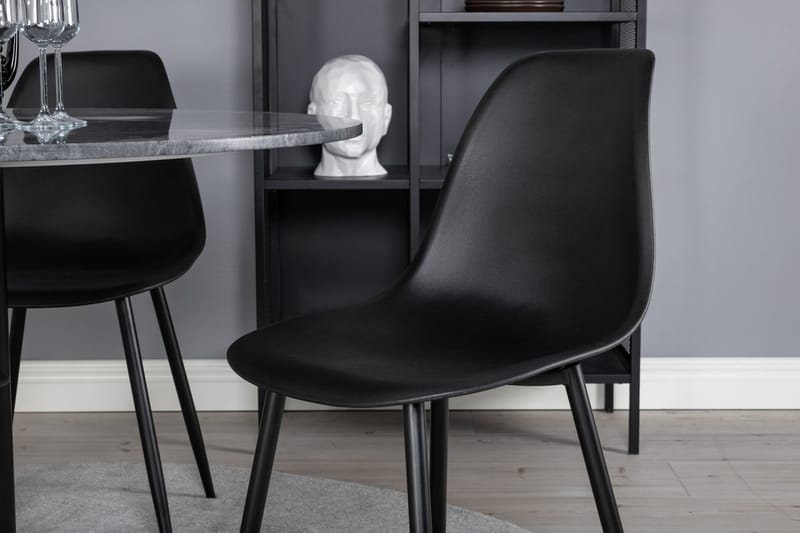 Admira Matbord 106 cm Runt Marmor med 4 Polar Matstol - Möbler - Bord & matgrupp - Matgrupp