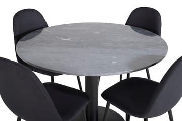 Admira Matbord 106 cm Runt Marmor med 4 Polar Matstol - Möbler - Bord & matgrupp - Matgrupp