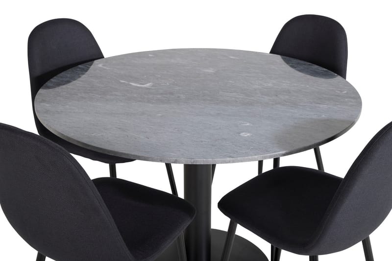 Admira Matbord 106 cm Runt Marmor med 4 Polar Matstol - Möbler - Bord & matgrupp - Matgrupp