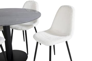 Admira Matbord 106 cm Runt Marmor med 4 Polar Matstol - Möbler - Bord & matgrupp - Matgrupp