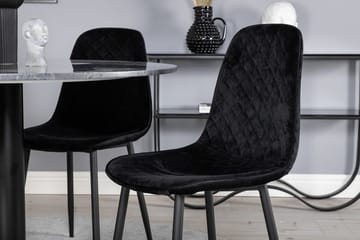 Admira Matbord 106 cm Runt Marmor med 4 Polar Matstol - Möbler - Bord & matgrupp - Matgrupp