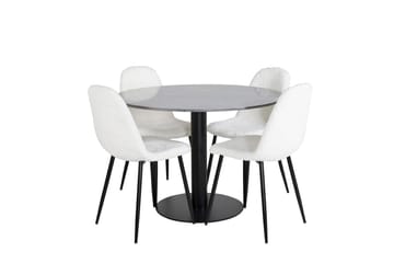 Admira Matbord 106 cm Runt Marmor med 4 Polar Matstol - Möbler - Bord & matgrupp - Matgrupp