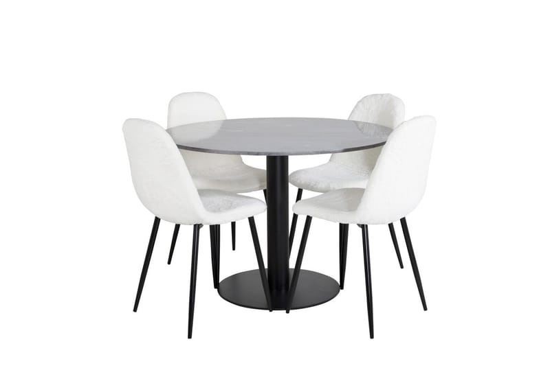 Admira Matbord 106 cm Runt Marmor med 4 Polar Matstol - Möbler - Bord & matgrupp - Matgrupp