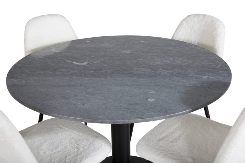 Admira Matbord 106 cm Runt Marmor med 4 Polar Matstol - Möbler - Bord & matgrupp - Matgrupp