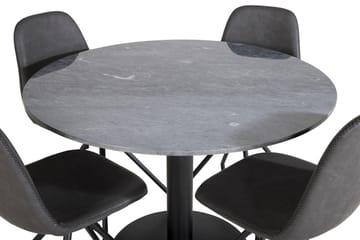 Admira Matbord 106 cm Runt Marmor med 4 Polar Matstol - Möbler - Bord & matgrupp - Matgrupp